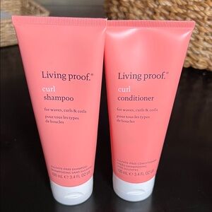 Living Proof Pink Curl Shampoo and Conditioner Duo